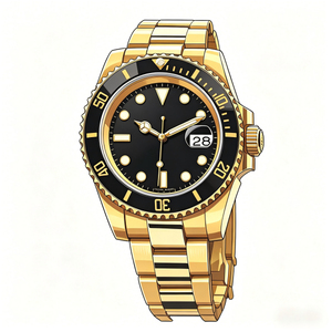 Montre de plongée classique de style vert, bracelet en acier inoxydable, lunette en céramique, modèle de designer, vente en gros - Product Image 4