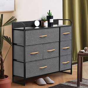 Home 7 Ngăn Kéo Với Gỗ Top Lưu Trữ Bàn Trang Điểm Với Tay Cầm Bằng Gỗ Và Dễ Dàng Để Cài Đặt Organizer 7 Vải Lưu Trữ Ngăn Kéo - Product Image 6