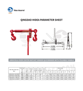 HIDEA Serre-câbles industriel robuste en acier à haute résistance avec poignée pliable pour le contrôle du fret et la fixation sécurisée - Product Image 5