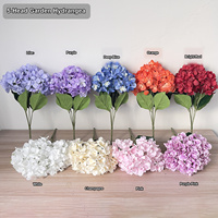 HGA Vente en gros de tiges de fleurs artificielles en soie d'hortensia pour la décoration d'automne vintage et les centres de table de mariage