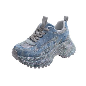 Chaussures de sport décontractées à plateforme haute avec perles en forme de goutte d'eau Starful de grande taille pour femmes - Product Image 6