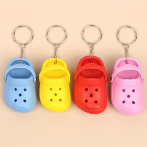 New Arrival Silicone <b>Mini</b> Keychain Cute Portable Slipper Fun <b>Backpack</b> Wallet Car Keyring for Bag - Product Image 4