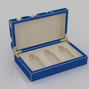 Personalized fashion High quality factory handmade Wooden Perfume <b>Box</b> 3 sets <b>packed</b> custom Logo for perfume storage <b>box</b> - Product Image 1