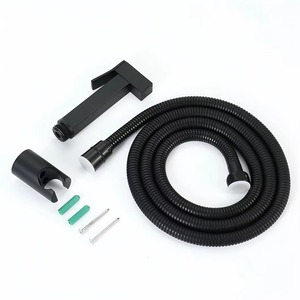 Современный черный латунный хромированный распылитель для биде - Product Image 3
