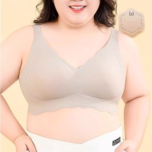 最畅销大码内衣女式工厂批发薄款红色文胸46码无钢圈聚拢大码文胸适合胖女士 - Product Image 1