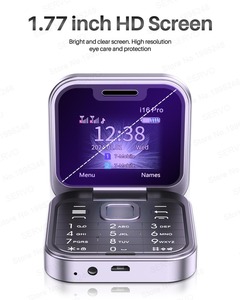 Điện thoại di động nhỏ gọn gập được I16 <span class=keywords><strong>Pro</strong></span>, tự động ghi âm cuộc gọi, gọi nhanh, radio FM, điện thoại nắp gập mini, 2 SIM, GSM, mở khóa - Product Image 4