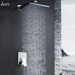 Juego de sistema de <span class=keywords><strong>ducha</strong></span> con cabezal de lluvia para ahorrar <span class=keywords><strong>agua</strong></span> fría <span class=keywords><strong>y</strong></span> caliente presurizada de <span class=keywords><strong>aire</strong></span> de alta calidad de latón de 10" - Product Image 4