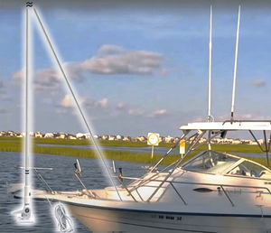 เสาอากาศวิทยุทางทะเลแบบยืดหยุ่นสำหรับเรือยี่ห้อ Shengda รุ่น SD240V 5206N VHF AIS 156-163MHz 156.8MHz ขนาด 240 ซม. 7.9 ฟุต 6.5dBi ทำจากไฟเบอร์กลาส - Product Image 3