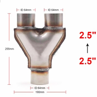 Nuevo Tubo de Escape de Acero Inoxidable BingChuan 409 de Alta Calidad, Tipo Y/X, Conexión Triple/H, 51-76MM, Reemplazo Universal 1