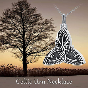 Кельтские урны с узелком, ожерелье из нержавеющей стали, удачи, Ирландский Узел, кулон, ювелирные изделия для женщин и мужчин, кремация, зола, медальон для сувенира - Product Image 6