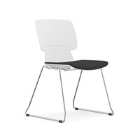 Chaise de visiteur de bureau empilable moderne blanche pour salle de conférence