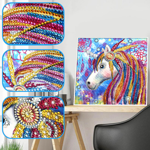 Peinture de <span class=keywords><strong>diamant</strong></span> 5D à mosaïque de <span class=keywords><strong>licorne</strong></span>, broderie de dessin animé, faite à la main, pour adultes et enfants - Product Image 1