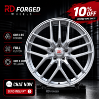 Rin de Rueda Forjado de Aleación de Aluminio 6061 T6, Plateado Brillante, Personalizado, de 1 Pieza, 21x8.5 21x10.5, para Maserati Quattroporte GTS, Audi, BMW
