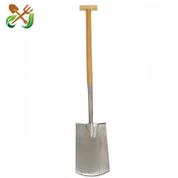 Pelle de jardin ergonomique en métal de qualité industrielle avec manche en bois, outil de jardinage de Chine