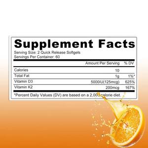 ซอฟต์เจล D3+K2 ผสมน้ำมันมะพร้าว อาหารเสริมสำหรับผู้ใหญ่ ช่วยเสริมสร้างการเผาผลาญและสุขภาพกระดูก ขายดี - Product Image 6