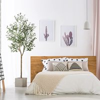 Fausses plantes branches d'olivier feuilles topiaire soie plastique bonsaï artificiel Olive arbre véritable tronc