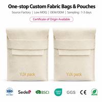 Pochette à bijoux personnalisée en microfibre crème avec rabat, 7x12cm, emballage de luxe pour bijoux, pochette pour boucles d'oreilles, OEM, faible MOQ