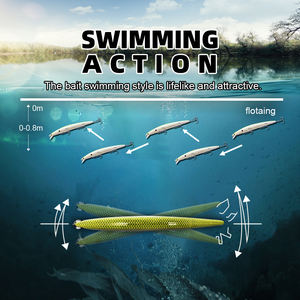 Leurre de pêche <span class=keywords><strong>au</strong></span> méné Jerkbait noir bass <span class=keywords><strong>truite</strong></span> flottant 145MM 19g personnalisé - Product Image 3