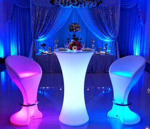 Table de cocktail LED à changement de couleur, éclairage de bar de discothèque, table LED - Product Image 4