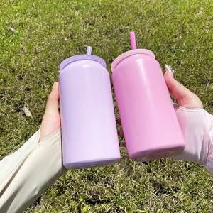 Gobelet en acier inoxydable de 16 oz pour sublimation, couleur macaron mate, pour transfert DTF UV, disponible en plusieurs couleurs, expédié depuis l'entrepôt américain. - Product Image 3