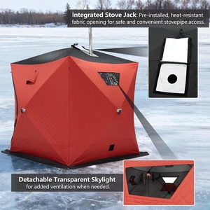 <span class=keywords><strong>Abri</strong></span> de pêche sur glace pop-up isolé, amélioré, coupe-vent et chaud, pour équipement de pêche - Product Image 6