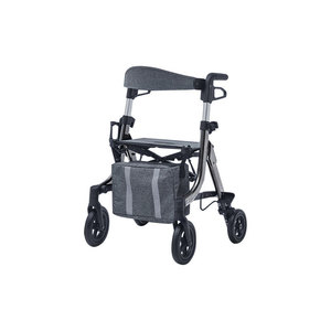 Andador de rehabilitación de cuatro ruedas, ligero, plegable, con freno y asiento para la movilidad de personas mayores. - Product Image 3