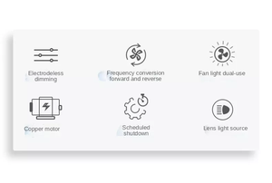 3 lưỡi tiết kiệm năng lượng AC DC 35W an toàn nhà thông minh RF điều khiển từ xa quạt trần với đèn LED - Product Image 5