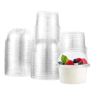 8oz 12oz 16oz 24oz 32oz ciotola di plastica usa e getta stampata personalizzata bicchieri Deli insalata di plastica usa e getta e ciotole di frutta