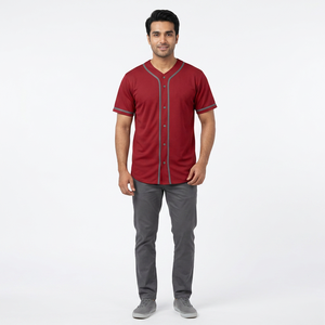 Breathable Adult Size American Blank Design Button Down Baseball Jerseys Shirts for Men USA Eagle Outfits Women Softball Jerseys - Product Image 1