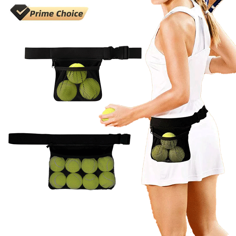 Custom Tennis Ball Holder Pickleball Band Holder Waist Tennis Ball Bag for up to 8 Tennis Balls