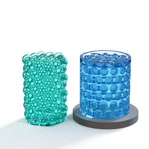 Molde de resina epoxi hecho a mano para <span class=keywords><strong>velas</strong></span> cilíndricas con diseño de ondas tridimensionales, tipo cubo de Rubik, modelo XC-1848 - Product Image 4