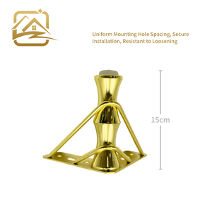 Wholesale Factory Suppliers Luxury Y Shape Cabinet Feet Triangle Furniture <b>Legs</b> 15cm Golden Furniture Making Accessories - Product Image 3