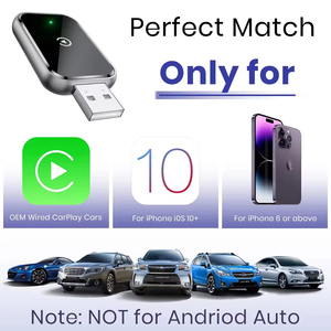 Oem 2 trong 1 wifi6 không dây Carplay <span class=keywords><strong>Adapter</strong></span> <span class=keywords><strong>USB</strong></span> không dây Android Auto Dongle có dây để <span class=keywords><strong>adapter</strong></span> không dây đối với Apple IOS 10 + - Product Image 6