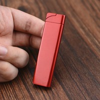 Briquet coupe-vent tendance SUP Green Flame, briquet créatif en métal rechargeable ultra-fin pour cigarettes