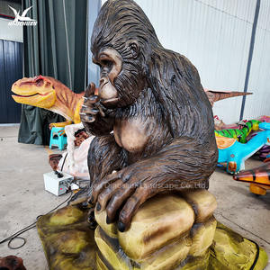 Modèle d'animal animatronique grandeur nature de gorille fabriqué en Chine pour la décoration de <span class=keywords><strong>zoo</strong></span> de jungle, accessoires de décoration, statue réaliste de chimpanzé - Product Image 2