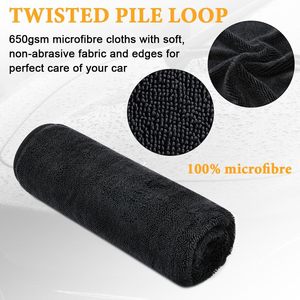 Toalla de Microfibra de Secado Rápido para Lavado de Autos, Tejida, Cuadrada, 1400gsm/1600gsm, NOVISON, Venta al Por Mayor de Fábrica - Product Image 4