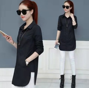 Grosir Pabrik kaus kasual wanita atasan blus lengan panjang wanita baru - Product Image 3