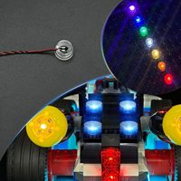 Lot de 10 mini-lampes LED à points pour blocs de construction - Bleu, alimentées par USB, accessoires d'éclairage DIY, effet lumineux, thème animaux et nature