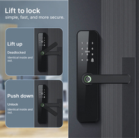 Serrure intelligente 5050 6068 mortaise sans oeil entrée électronique numérique écran tactile Wifi serrures de porte pour la maison