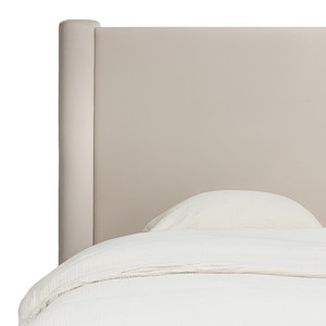Cama Doble Tapizada <span class=keywords><strong>Zeni</strong></span> 160x200 con Base de Láminas y Espacio de Almacenamiento, Terciopelo, Beige Claro - Product Image 2