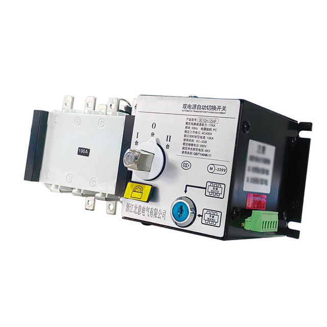 BEYQH-100/4P 100A Dual Power Automatic Transfer Switch 160A 200A 250A AC380V/400V 50/60Hz PC ATS Three-phase for Generator