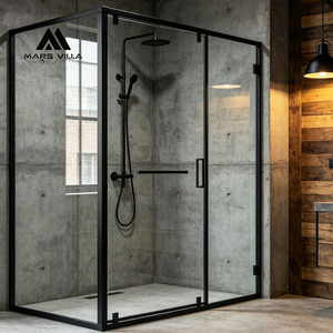 Mars Villa SGCC CE EN12150 Projet d'hôtel standard Porte à charnière certifiée pour entreprise Cabine de douche sans cadre personnalisée - Product Image 3