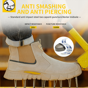 Zapatos de Seguridad para Soldadura para Hombre, Botas de Seguridad Antideslizantes con Puntera de Acero, Antiaplastamiento, Antipinchazos, Resistentes al Desgaste - Product Image 2