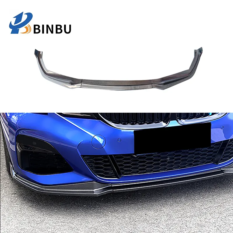 Für BMW 3 Series G20 / G28 sport carbon fiber front bumper diffusor front lippe gesetzt MP stil (3 stück) 2019-2020