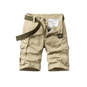 Shorts cargo décontractés pour hommes, coupe slim, tendance - 100% coton, respirant et séchage rapide - Product Image 1