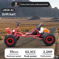 Nuevo Go-Kart de 63.3CC a Gasolina, de Alto Rendimiento, Todoterreno, para Uso Familiar, 35 km/h, Gran Venta