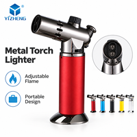 YIZHENG YZ-093 Lance-flammes coupe-vent à main, torche à flamme jet de butane pour barbecue, cuisine, cigares et fumage