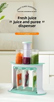 Sacs à presser réutilisables sans BPA pour purée de jus de fruits frais sac de rangement pochette pour aliments pour bébé ensemble de stations à presser