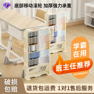 Estantería móvil de varios niveles con 5 capas y ruedas para organización de almacenamiento en el hogar u oficina. - Product Image 3