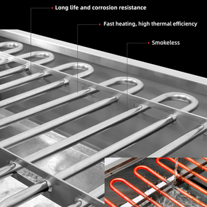 Barbecue de table électrique commercial en acier inoxydable <span class=keywords><strong>avec</strong></span> dessus plat <span class=keywords><strong>avec</strong></span> fonction intérieure sans fumée et plateau d'<span class=keywords><strong>eau</strong></span> - Product Image 3